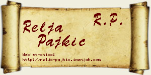 Relja Pajkić vizit kartica